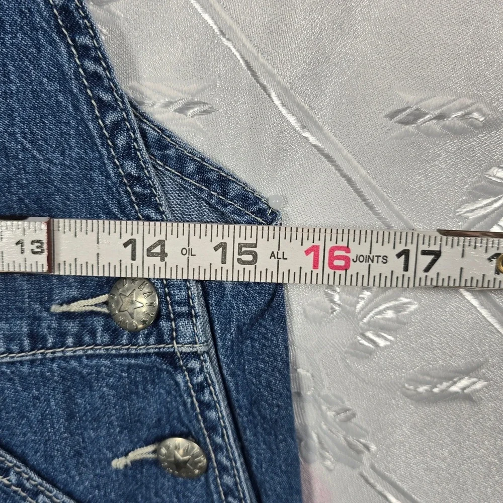 Old Navy Girls Blue Denim Overalls Medium Wash Straight Leg Size 12 Cotton